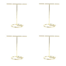 4 Stück T-förmiger Ohrring-Display-Ständer Gold Eisen
