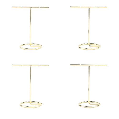 4 Stück T-förmiger Ohrring-Display-Ständer Gold Eisen