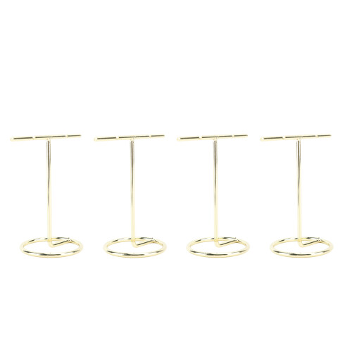 4 Stück T-förmiger Ohrring-Display-Ständer Gold Eisen 2