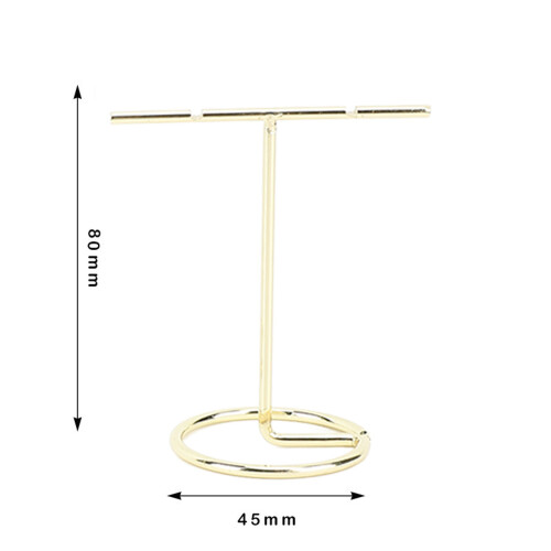 4 Stück T-förmiger Ohrring-Display-Ständer Gold Eisen 1