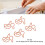 100 Stück hasenförmige Metallclips, orangefarbenes Lesezeichen 4