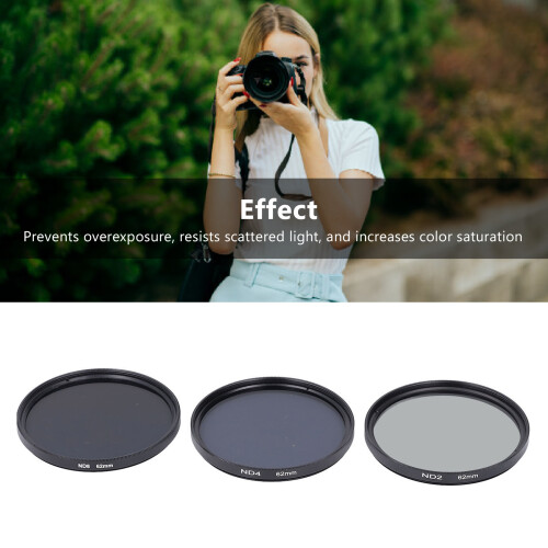 ND2 ND4 ND8 Filter-Set - 62 mm Aluminium-Silber 2