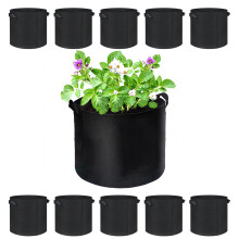5-Gallonen schwarze Vliesstoff-Anbaubeutel 11 10,2 Zoll 5er-Pack