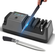 Multifunctional Electric Knife Sharpener 3 Stage System Household Kitchen Knife Sharpener Tool for Straight Blade Knives Serrated Knives Sc