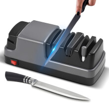 Multifunctional Electric Knife Sharpener 3 Stage System Household Kitchen Knife Sharpener Tool for Straight Blade Knives Serrated Knives Sc
