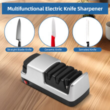 Electric Knife Sharpener 4 in 1 Kitchen Knives Sharpening System with Diamond Abrasives Sharpening and Polishing for Kitchen Straight Edge