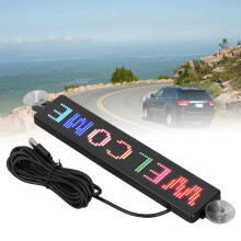 12x72 Color LED Sign Bluetooth APP Control DC5V USB Powered Display Screen for Car Rear Window Wall Decoration 230x50mm