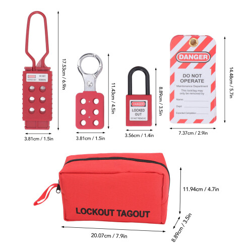 Lockout-Tagout-Set, multifunktionale Vorhängeschlösser 1