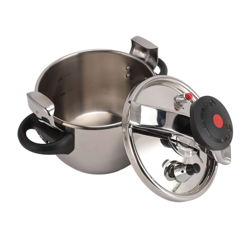 Stainless Steel Mini Pressure Cooker 3L 55KPA High Pressure Pot Compatible with Gas Induction Cooker