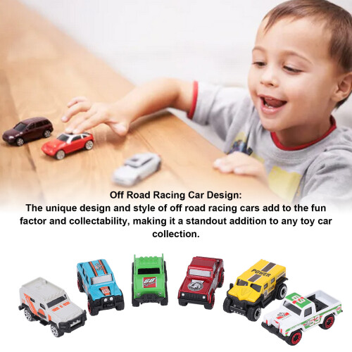 1:64 Aluminium-Rennwagen-Set, 6 Stück, Pull-Back-Funktion, Farbe 2