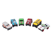 1:64 Aluminium-Rennwagen-Set, 6 Stück, Pull-Back-Funktion, Farbe