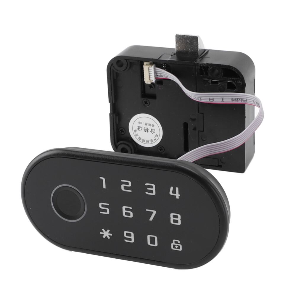 Keyless Cabinet Lock Fingerprint Password Theft Prevention Smart Drawer Lock with Card for Wardrobe File Drawer