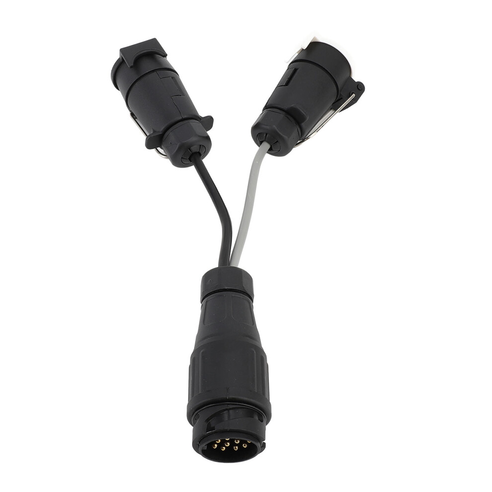 13 Pin To Twin 7 Pin Plug Towing Socket 12V Eu Style Trailer Towing Adapter Extension Cable Conversion Plug 8741313863969