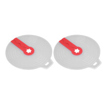 2Pcs Bowl Anti Splash Lid Mixer Bowl Cover Silicone Egg Whisk Splatter Guard Cover for Mixing Eggs Whipping Cream Frothing Milk Red