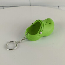 Mini-Silikon-Slipper-Schlüsselanhänger zartgrün