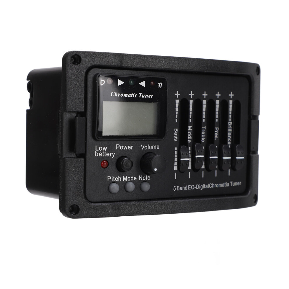 Teq 5 Acoustic Guitar Preamplifier Equalizer 5 Band Professional Guitar Preamp Eq Equalizer With Tuner 9491313870434