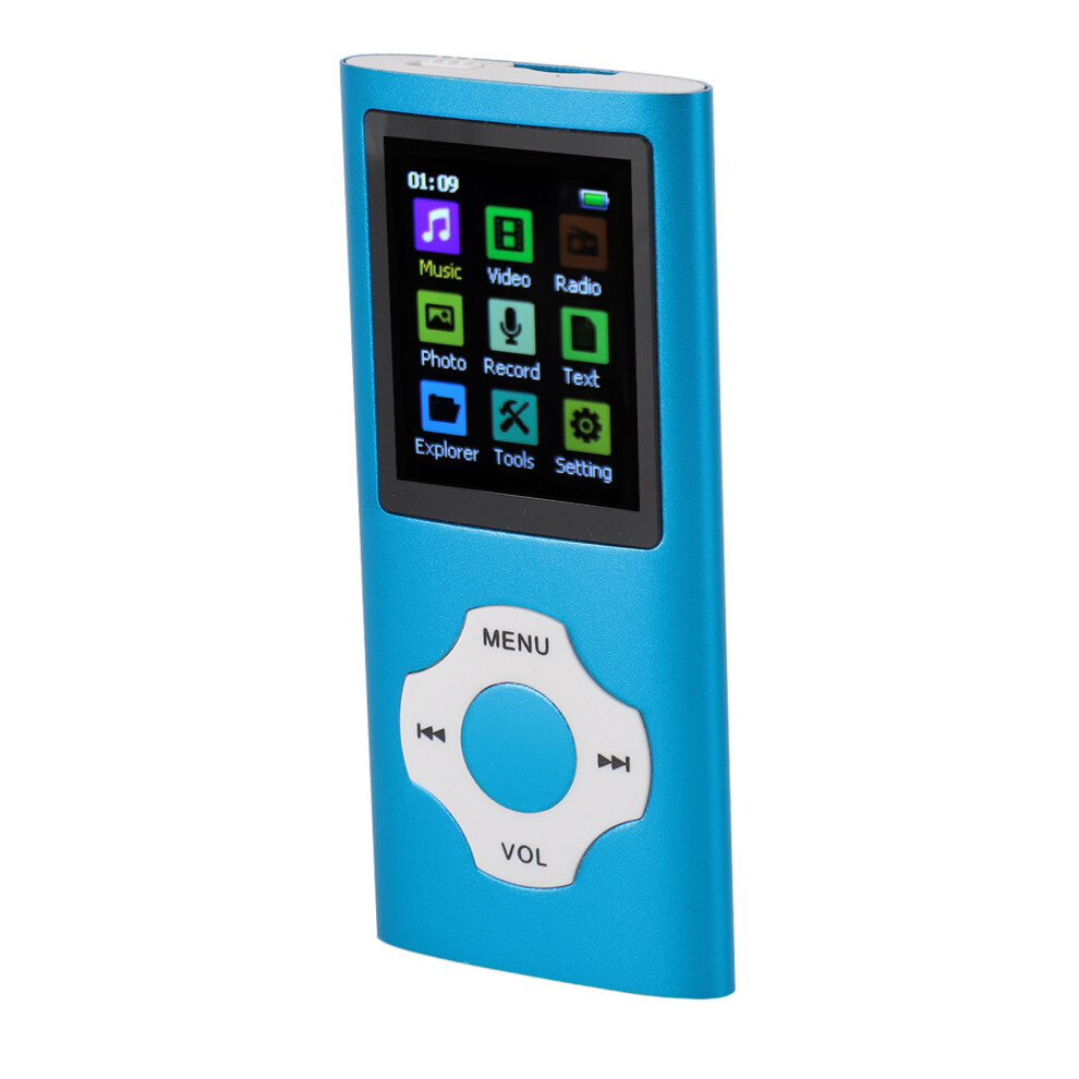 Mp3 Player Hifi Lossless Rechargeable 1.8In Tft Screen Portable Music Player With Electronic Book Radio Recorder Plus 8Gb Card Blue 8001313871518
