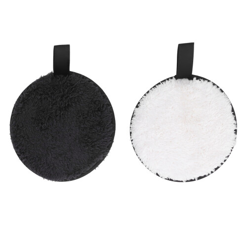 2 Stück Make-up-Entferner-Pads Schwarz/Weiß, wiederverwendbar 1