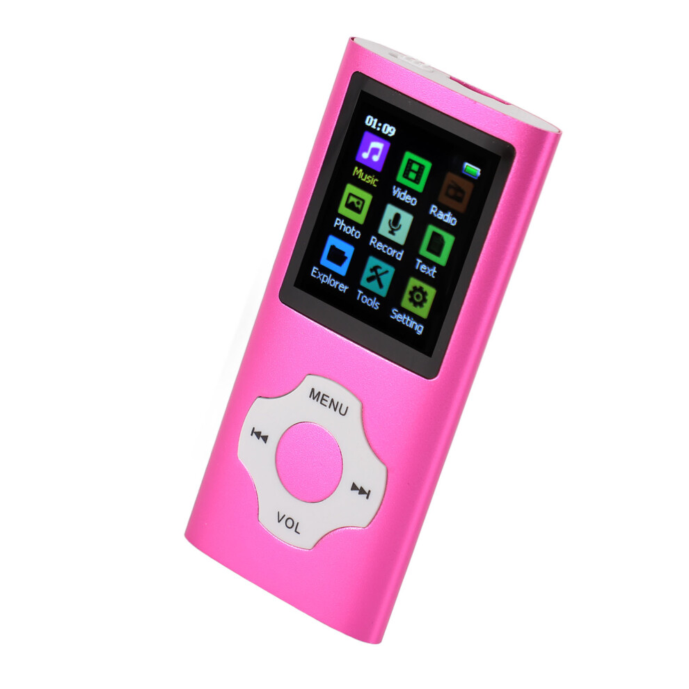 Mp3 Player Hifi Lossless Rechargeable 1.8In Tft Screen Portable Music Player With Electronic Book Radio Recorder Roseate Plus 8Gb Card 6911313871499