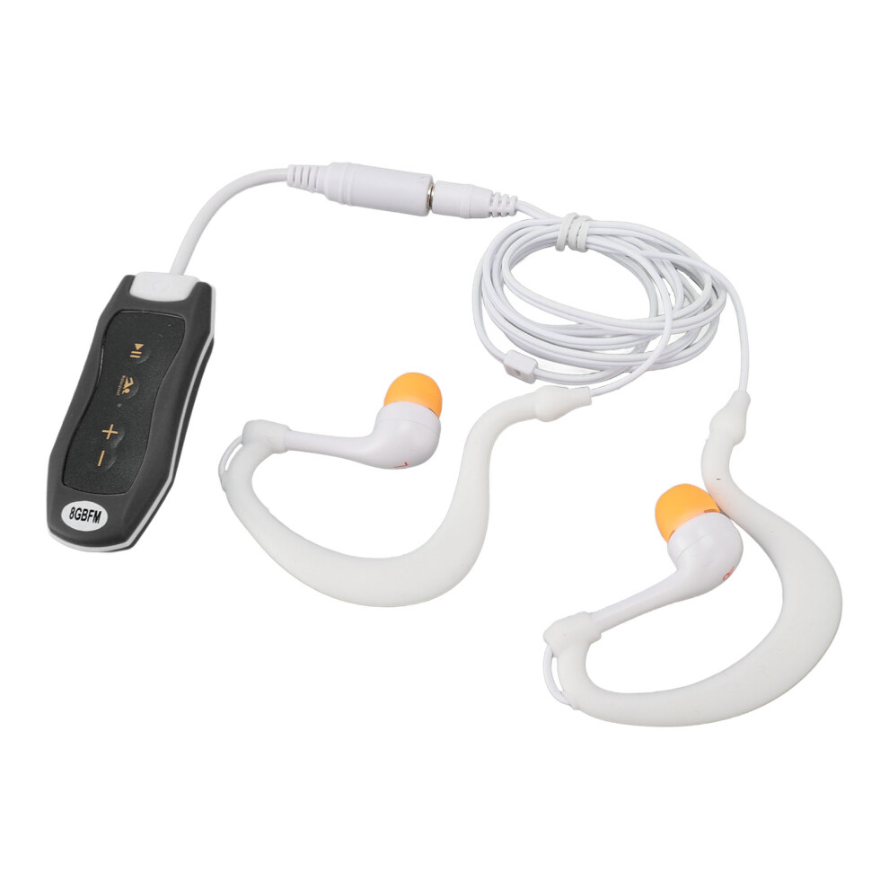 Mp3 Player Ipx8 Waterproof Rechargeable Usb2.0 Music Player With Waterproof Earphone For Swimming Diving Running 8Gb Black 9471313872942