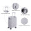 Living And Home (Light Grey) 4PCS Lockable Travel Suitcase Set 5
