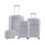 Living And Home (Light Grey) 4PCS Lockable Travel Suitcase Set 3