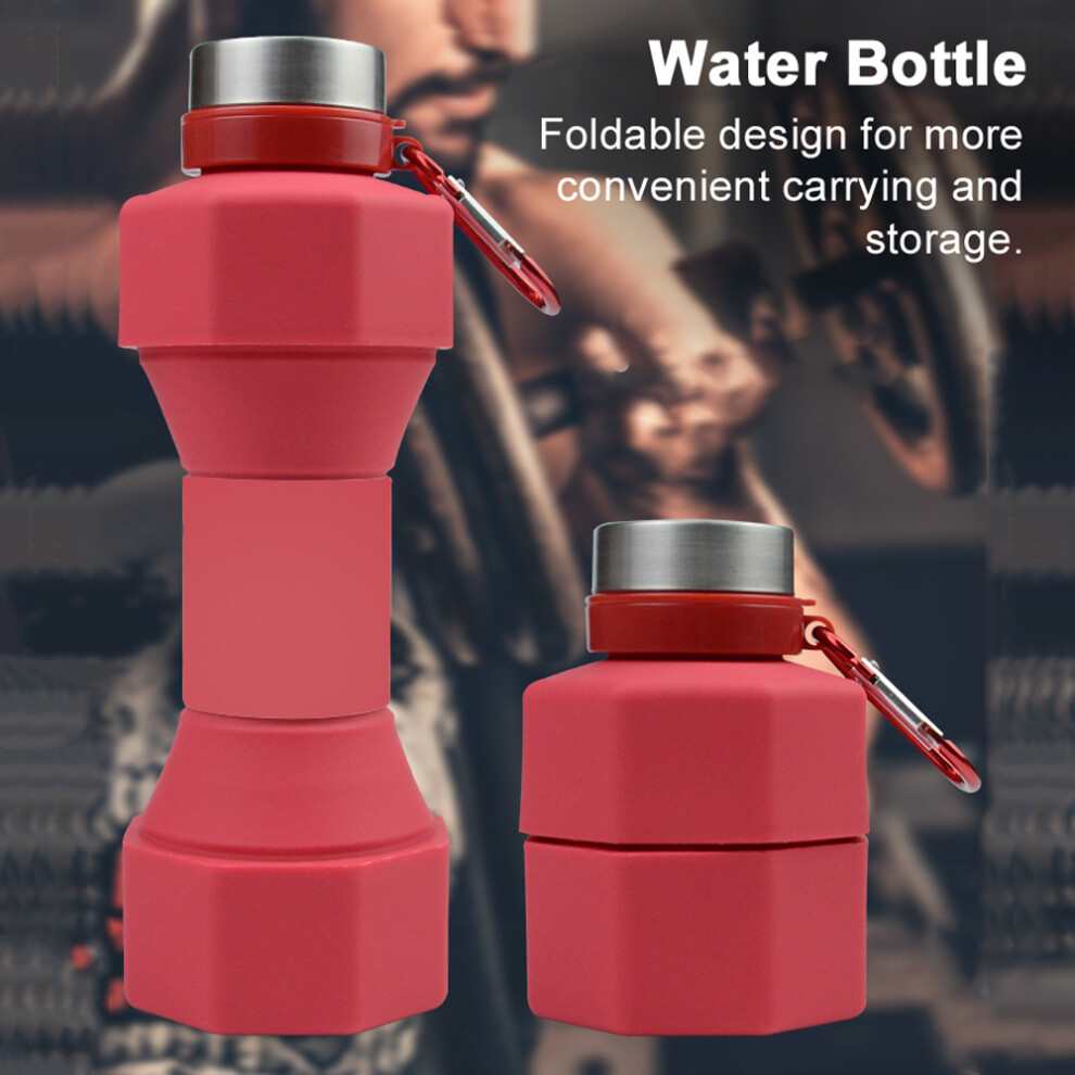 Large Capacity 650ml Sports Silicone Water Bottle Multifunctional Foldable Dumbbells Water Bottle Outdoor Camping Cycle Water Bottle Home E-image-OPC-PHQDF7Q-NEW