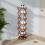 Living And Home (Dark Brown, 7-Tier) Bamboo Folding Shoe Rack 3
