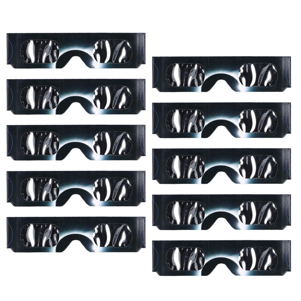 10Pcs Solar Eclipse Viewing Glasses Eye Protection Paper Filter Eyeglasses For Outdoor Sunspot Observation B Type 5021313881723
