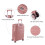 Living And Home (Rose Gold) 4PCS Lockable Travel Suitcase Set 4