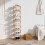 Living And Home (Light Brown, 8-Tier) Bamboo Folding Shoe Rack 1