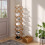 Living And Home (Light Brown, 8-Tier) Bamboo Folding Shoe Rack 3