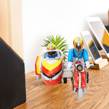 Vintage Eisen-Wind-up-Dreirad-Motorrad Desktop-Deko, 114 g