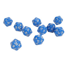 10er polyedrisches blaues Würfelset 20-seitig 55 g
