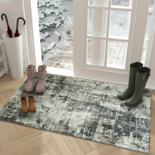 (60 x 110 cm (2 ft. x 3 ft. 7 in) , Grey Abstract) Non Slip Traditional Rugs Large Living Room Rug Bedroom Carpets