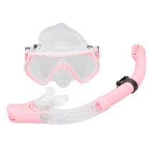 Ultraklares Silikon-Tauchmasken mit verstellbarer Schnorchel – Pink
