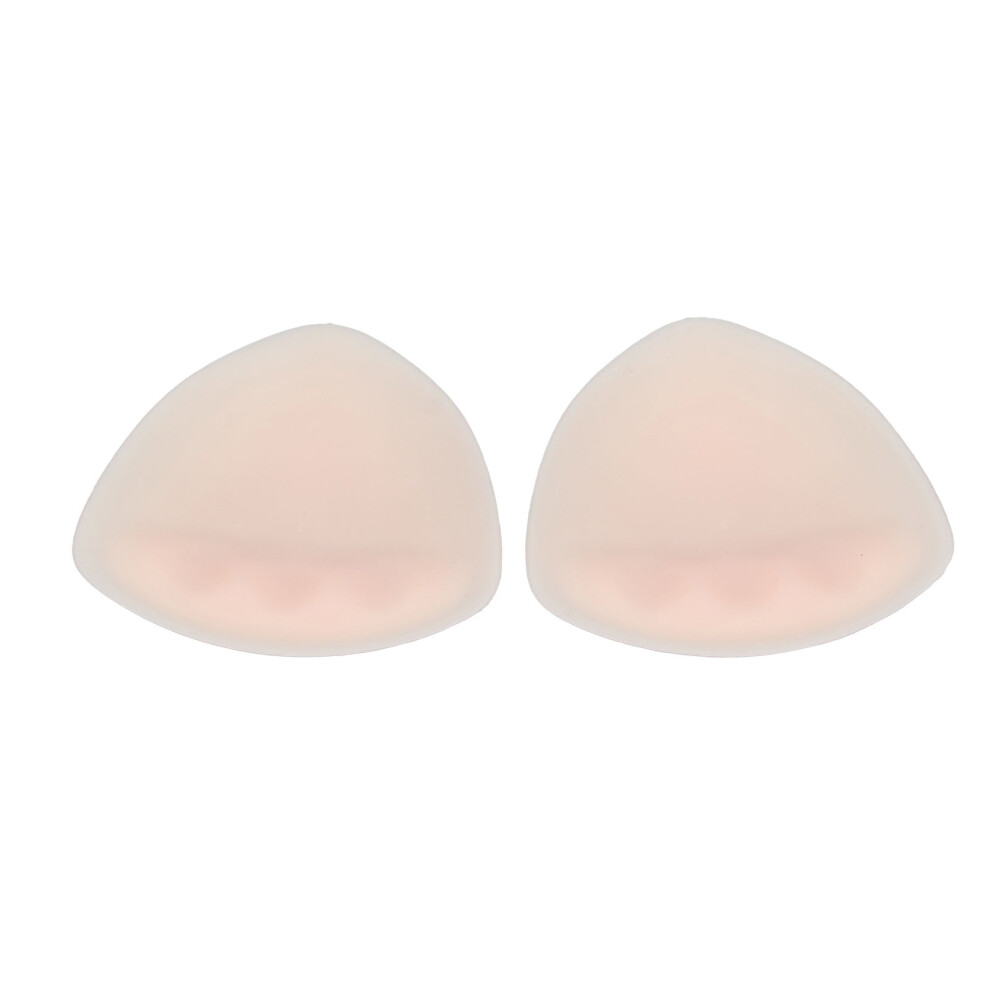 White Silicone Triangle Bust Pad Groove Push Up Triangle Prosthetic Bust Insert For Mastectomy Crossdresser Skin Colour S