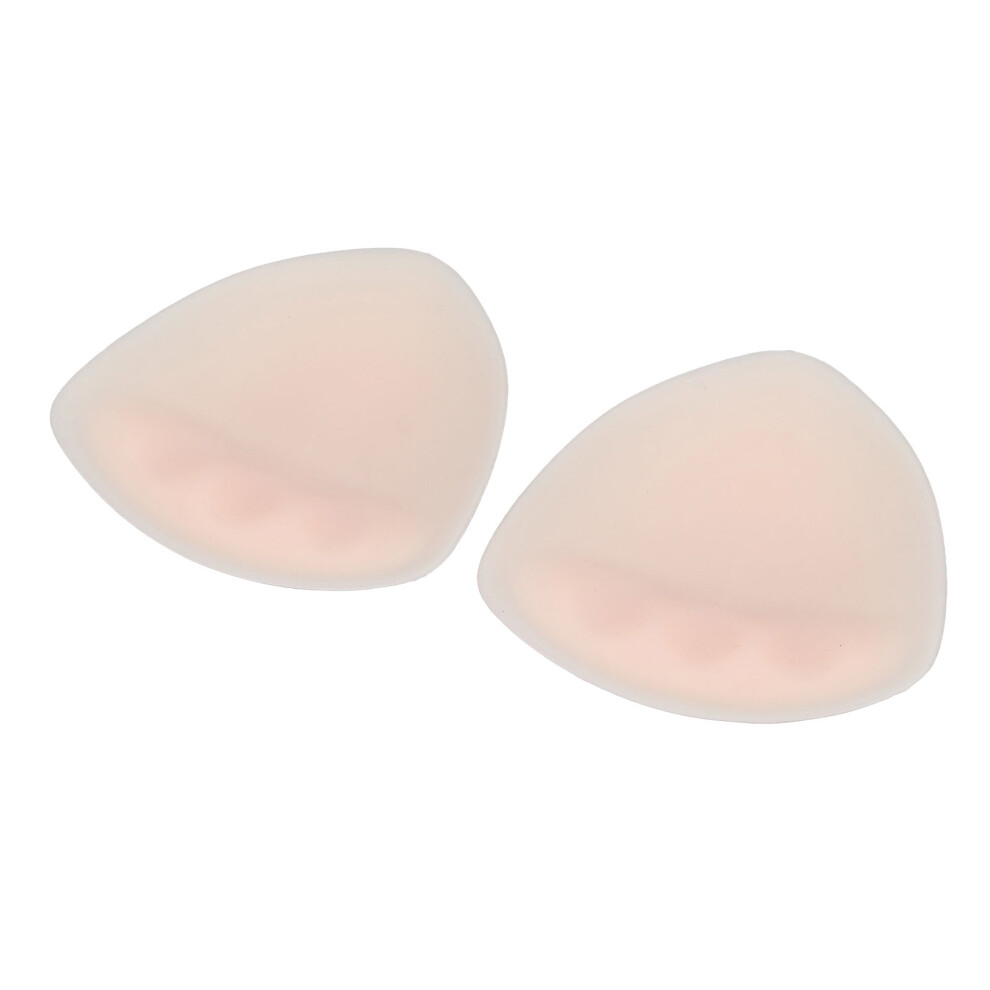 White Silicone Triangle Bust Pad Groove Push Up Triangle Prosthetic Bust Insert For Mastectomy Crossdresser Skin Colour M