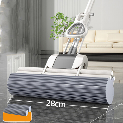 Roller Sponge Mop Lightweight Hand Free Multifunctional Squeeze Roller Mop for Home 1