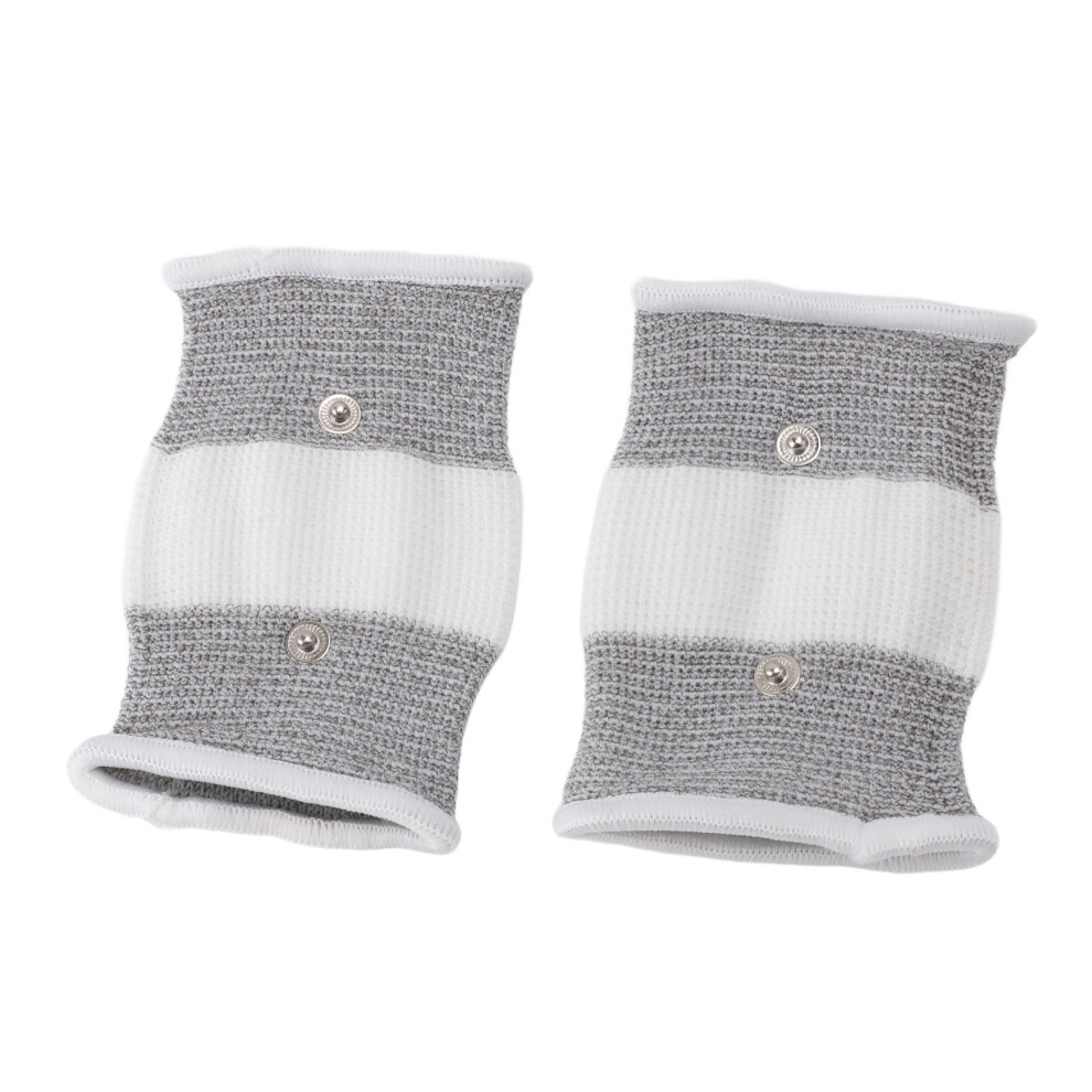 1 Pair TENS Conductive Wristband Elastic Silver Fiber Improve Circulation Electrode Wrist Wrap for Arthritis Tendonitis
