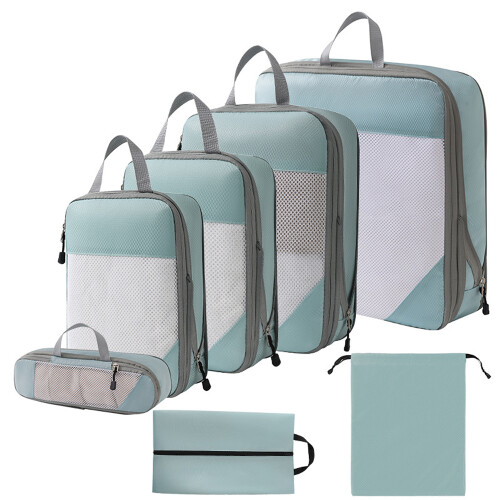 1 Set Kompressions-Packwürfel 7-teilig XL/L/M/S Blau 2