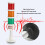LED Signal Tower Stack Light 220V Industrial Warning Andon Column Indicator Lamp 3 Layer for CNC Machine with Buzzer 4