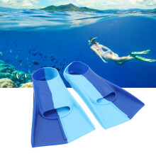 2 Stück Blaue Silikon-Schwimmflossen Anti-Rutsch-Flossen XL für Tauchen & Brustschwimmen