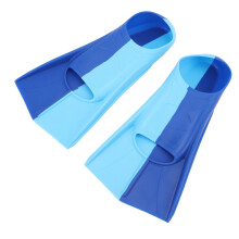 2 Stück Silikon Blaue Schwimmflossen Rutschfeste Tauchflossen für Schwimmen S