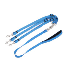 3-Wege-Nylon-Hundeleine, abnehmbar, 144-170 cm blau