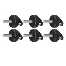 6PCS Hard Top Quick Removal Fastener Thumb Screw with D Rings Billet Aluminum for Wrangler JK JLU JT 2dr Unlimited 4dr 2007 to 2018 Black