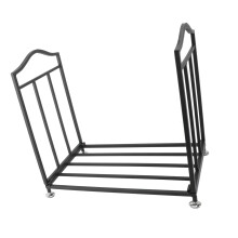 Firewood Holder Heavy Duty Iron Antislip Firewood Storage Rack Indoor Outdoor Wood Log Organizer