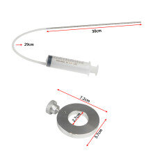 Gabelölstandmesser-Kit für Motorräder, 60 ml, Silber, mit verstellbarem Ring