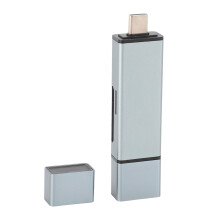 USB 3.0 Kartenleser OTG Dual USB-C Dunkelgrau