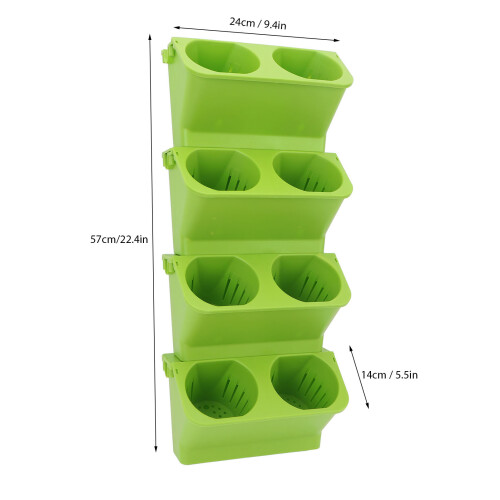 Vertikaler Gartenpflanztopf 42,33oz 57x24cm Hellgrün 1